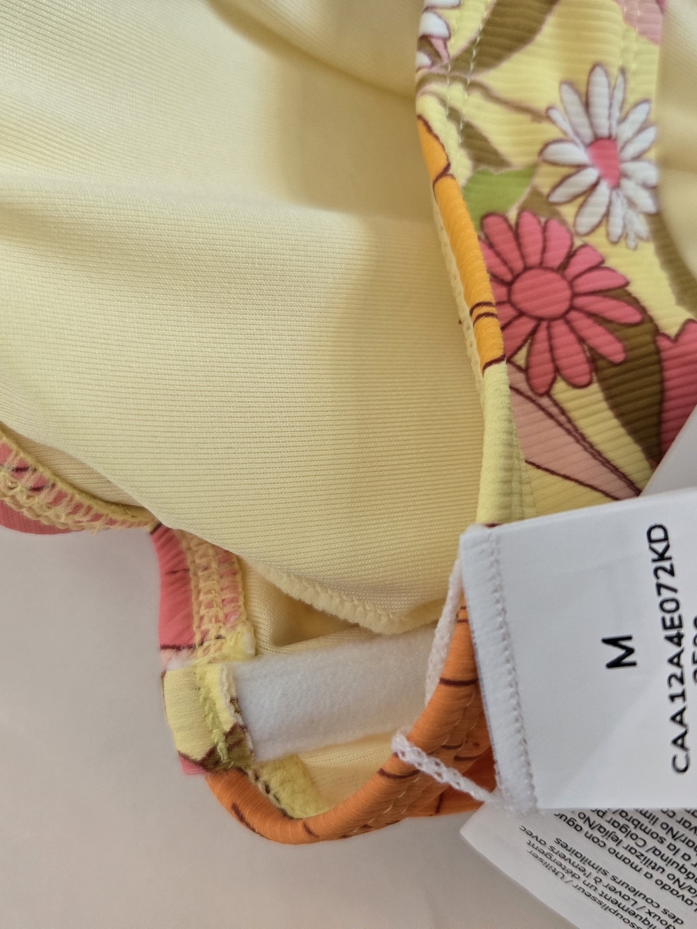 NEW Floral Pink & Orange Bikini Set - Women's Top Size Medium & Bottoms Size S - Picture 7 of 15